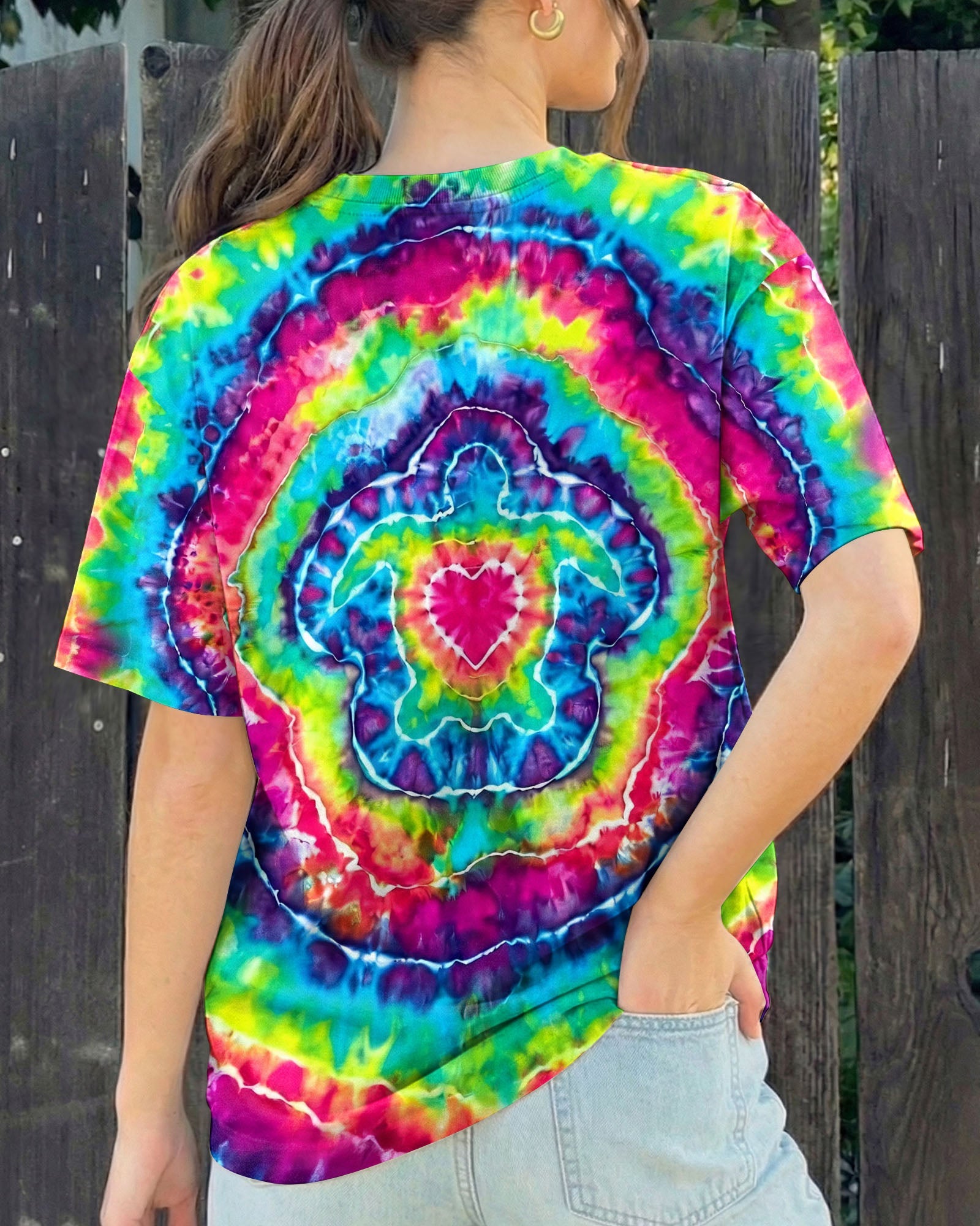 SEA TURTLE COLORFUL SWIRL ALL OVER PRINT - TLHG2606265