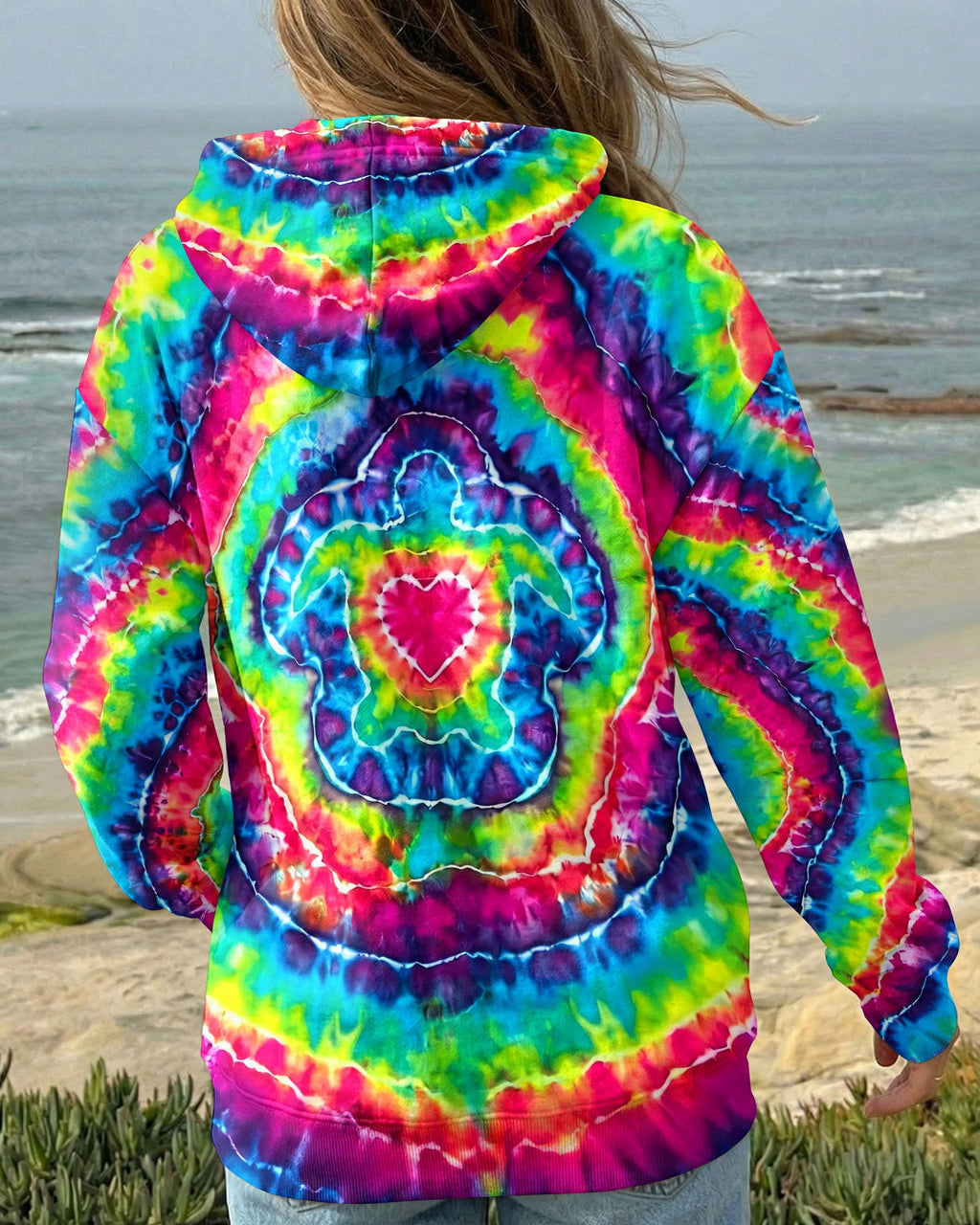 SEA TURTLE COLORFUL SWIRL ALL OVER PRINT - TLHG2606265