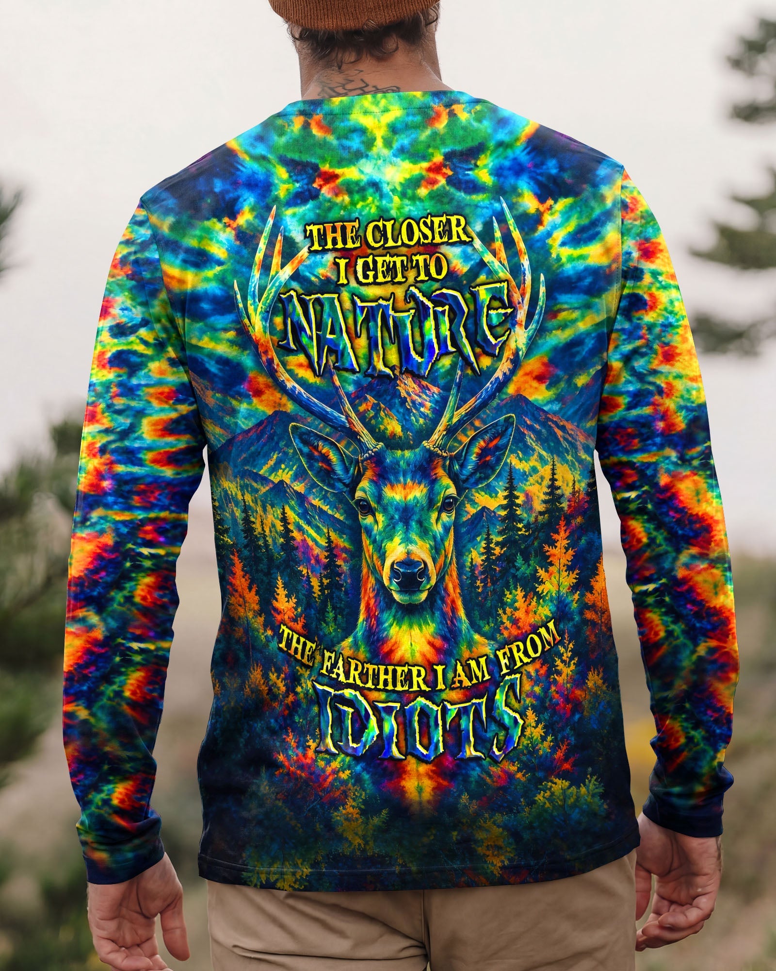 THE CLOSER I GET TO NATURE DEER  ALL OVER PRINT   - TLHG2705262
