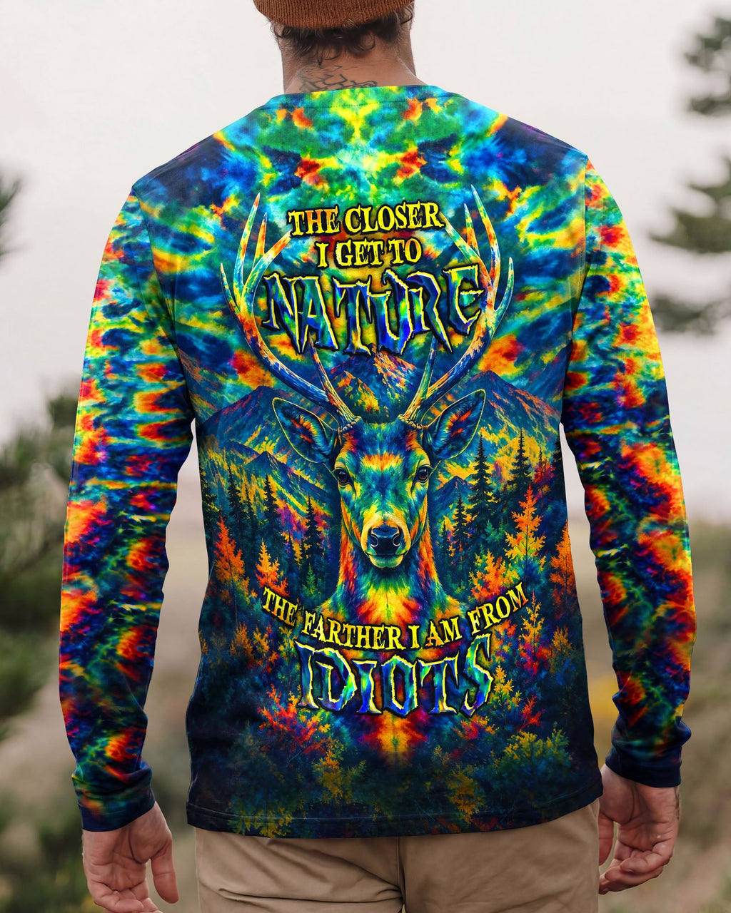 THE CLOSER I GET TO NATURE DEER  ALL OVER PRINT   - TLHG2705262