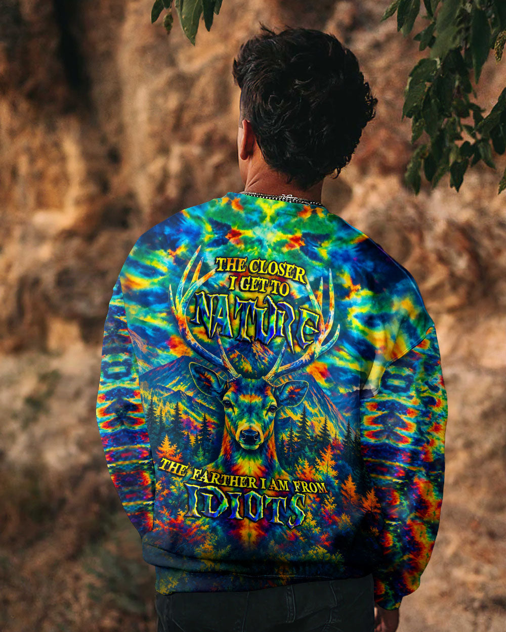 THE CLOSER I GET TO NATURE DEER  ALL OVER PRINT   - TLHG2705262