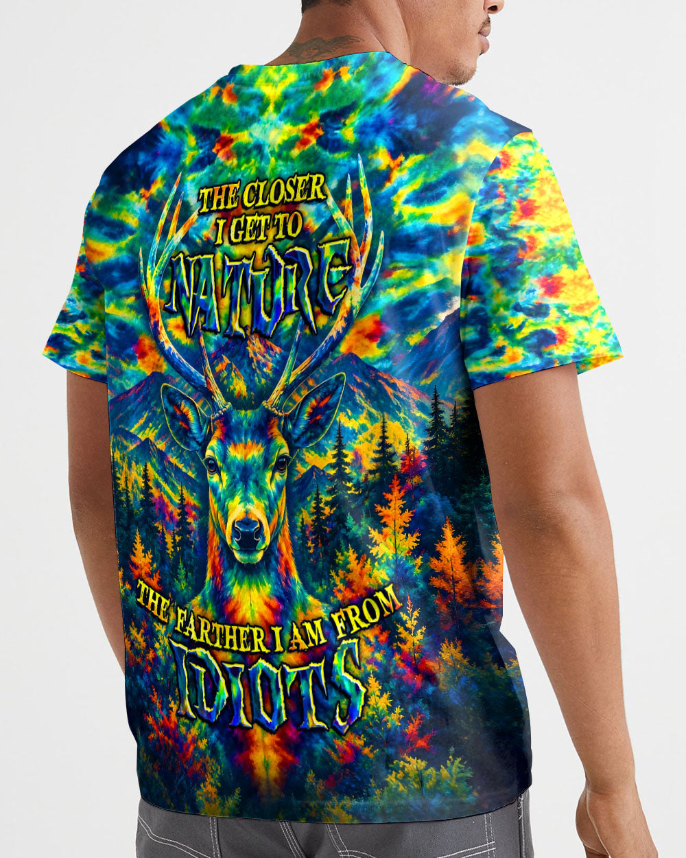 THE CLOSER I GET TO NATURE DEER  ALL OVER PRINT   - TLHG2705262
