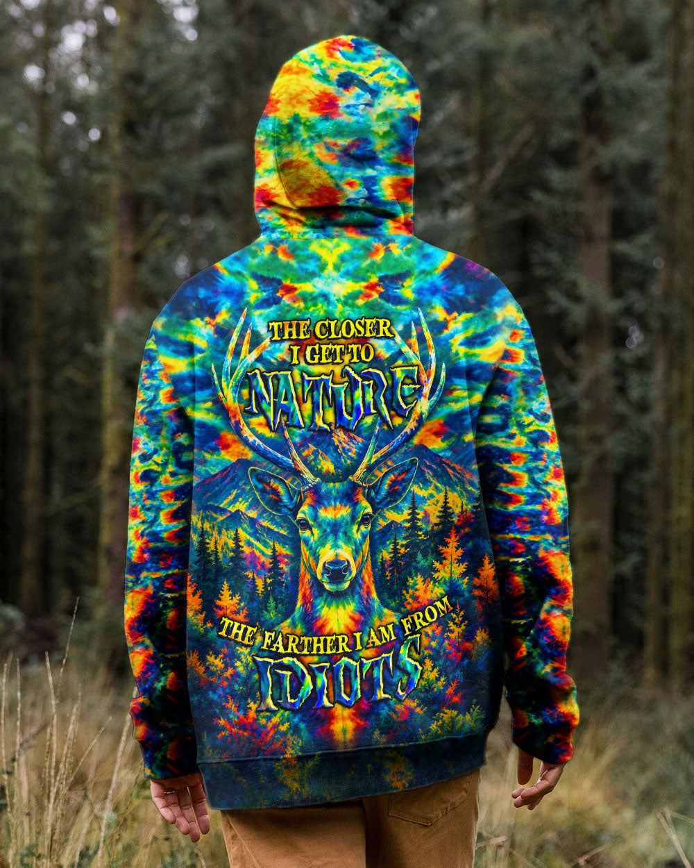 THE CLOSER I GET TO NATURE DEER  ALL OVER PRINT   - TLHG2705262