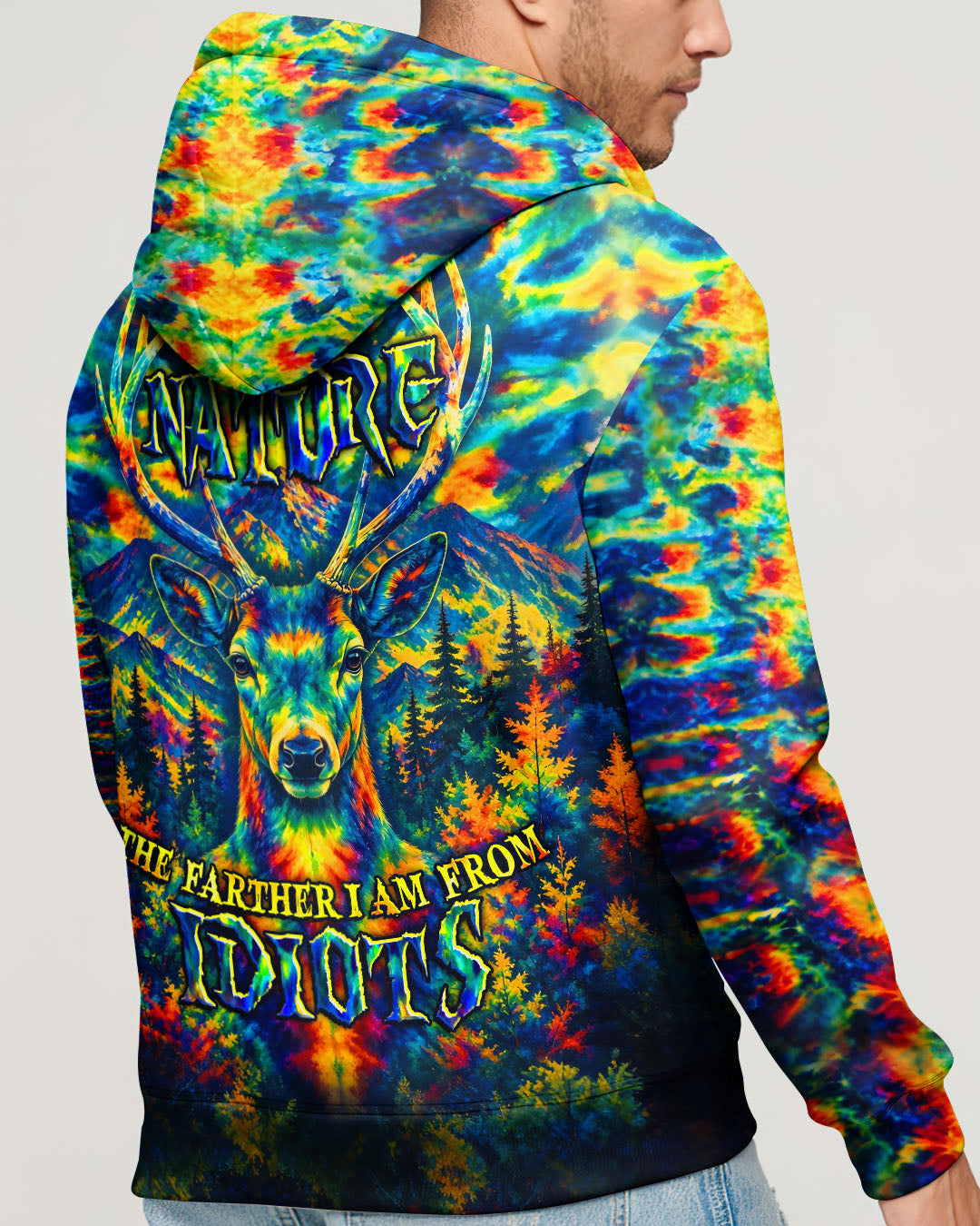 THE CLOSER I GET TO NATURE DEER  ALL OVER PRINT   - TLHG2705262
