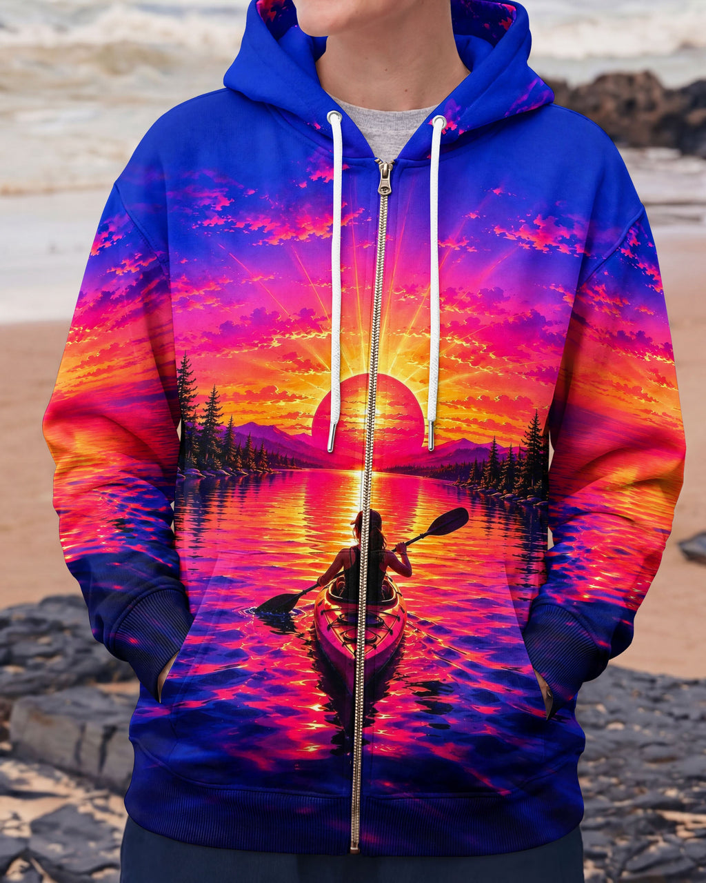 I'M ON KAYAK TIME SUNSET ALL OVER PRINT   - TLHG2805262