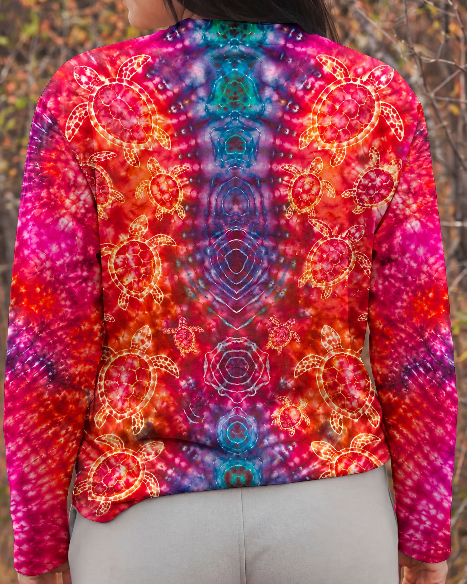 SEA TURTLES PSYCHEDELIC PATTERN ALL OVER PRINT  - TLHN0107261