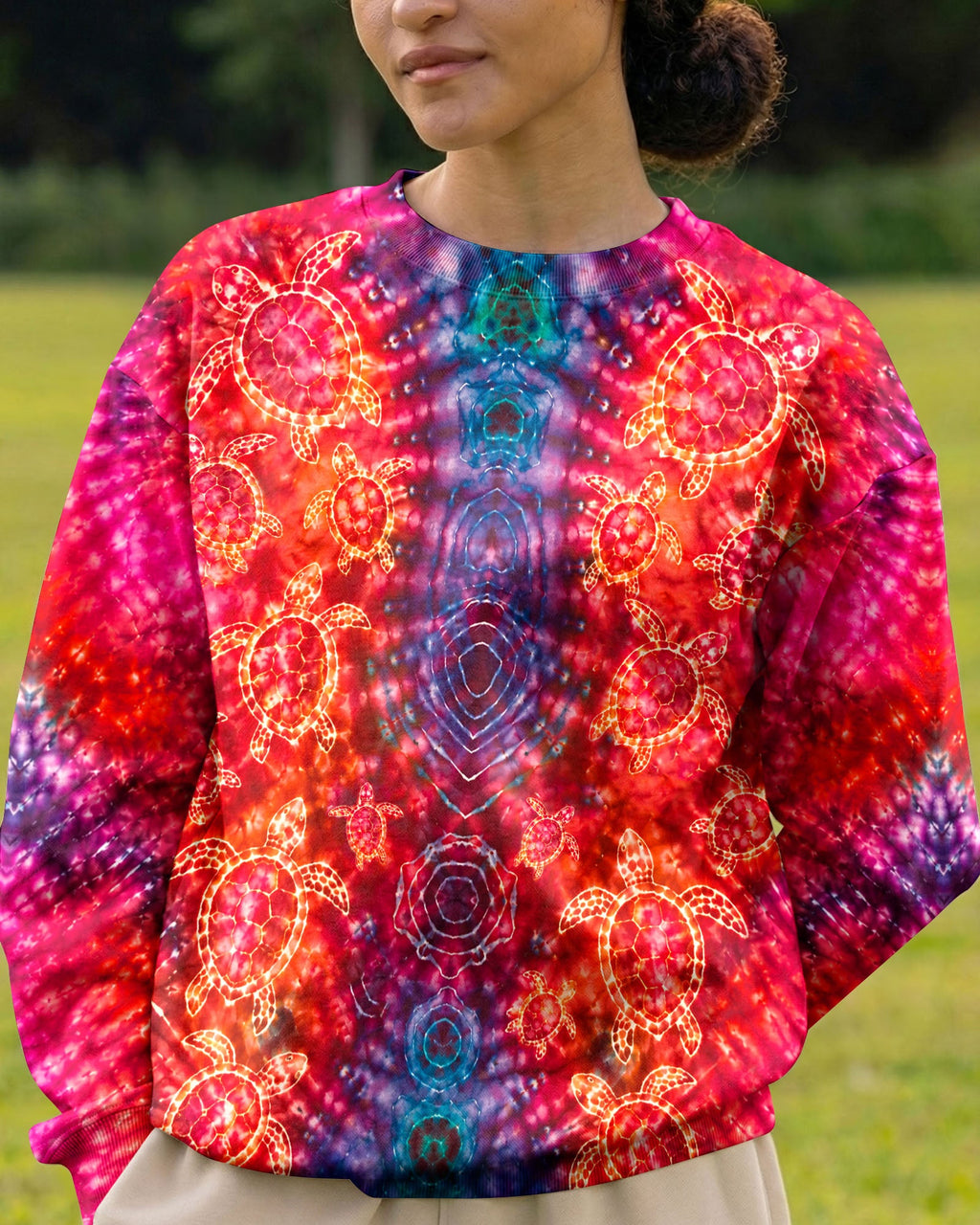SEA TURTLES PSYCHEDELIC PATTERN ALL OVER PRINT  - TLHN0107261
