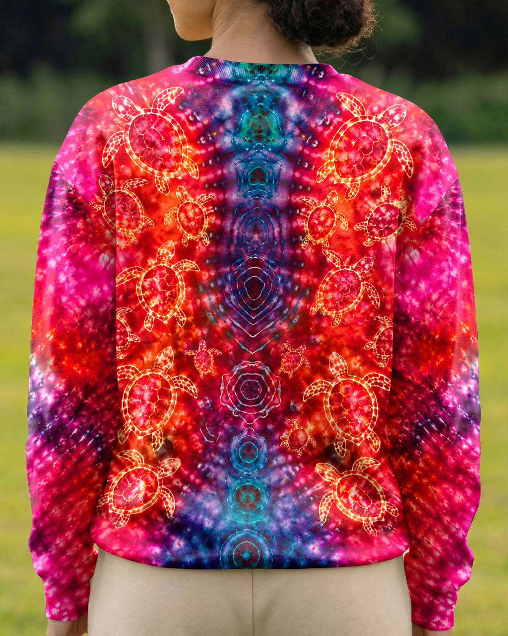 SEA TURTLES PSYCHEDELIC PATTERN ALL OVER PRINT  - TLHN0107261