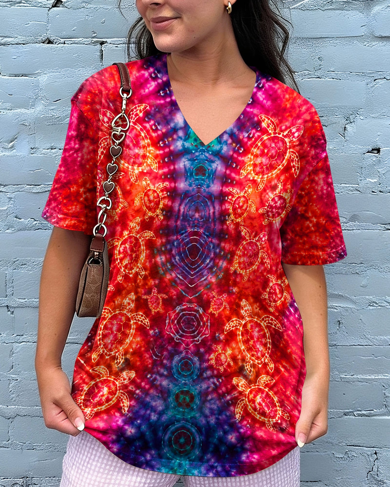 SEA TURTLES PSYCHEDELIC PATTERN ALL OVER PRINT  - TLHN0107261