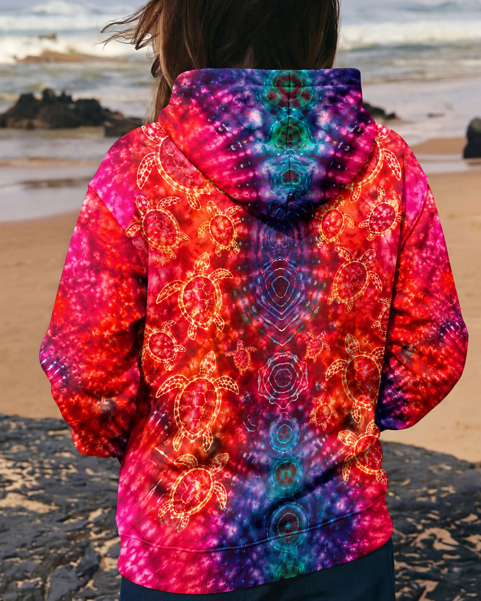 SEA TURTLES PSYCHEDELIC PATTERN ALL OVER PRINT  - TLHN0107261