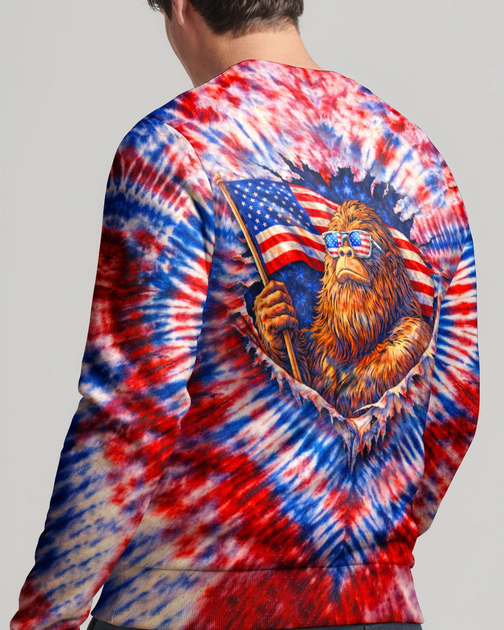 BIGFOOT RED WHITE & BLUE SWIRL ALL OVER PRINT  - TLHN0204262
