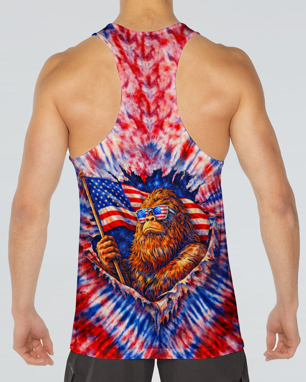 BIGFOOT RED WHITE & BLUE SWIRL ALL OVER PRINT  - TLHN0204262
