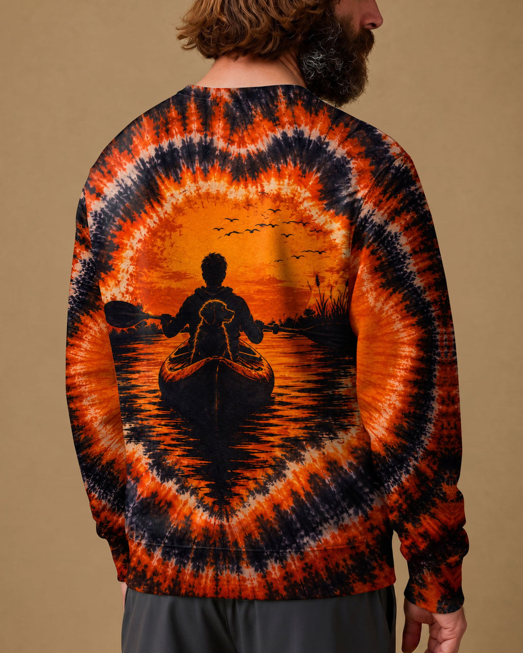 KAYAK INTO THE SUNSET WITH DOG  SWIRL ALL OVER PRINT  - TLHN0207262