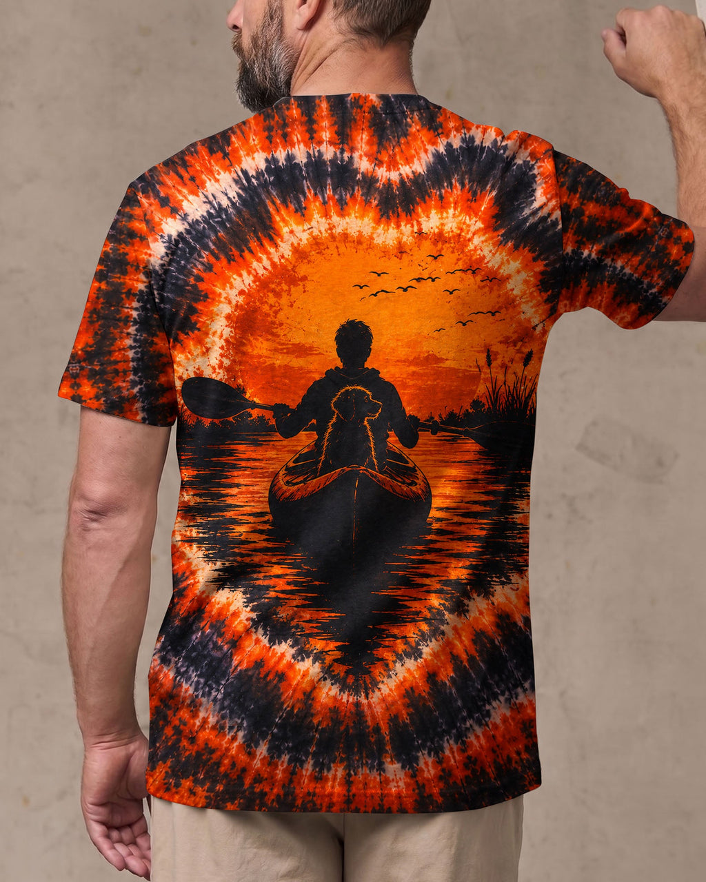KAYAK INTO THE SUNSET WITH DOG  SWIRL ALL OVER PRINT  - TLHN0207262