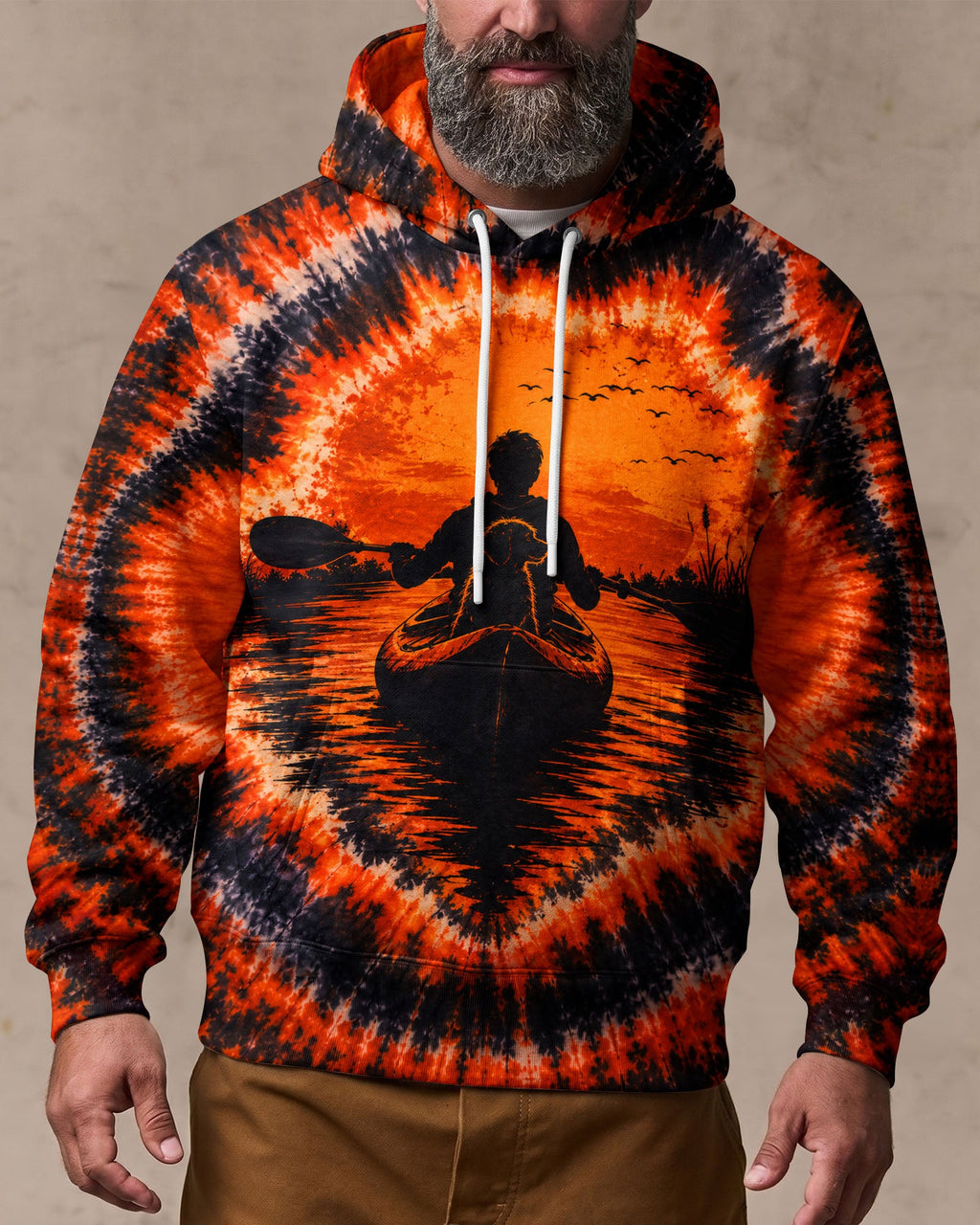 KAYAK INTO THE SUNSET WITH DOG  SWIRL ALL OVER PRINT  - TLHN0207262