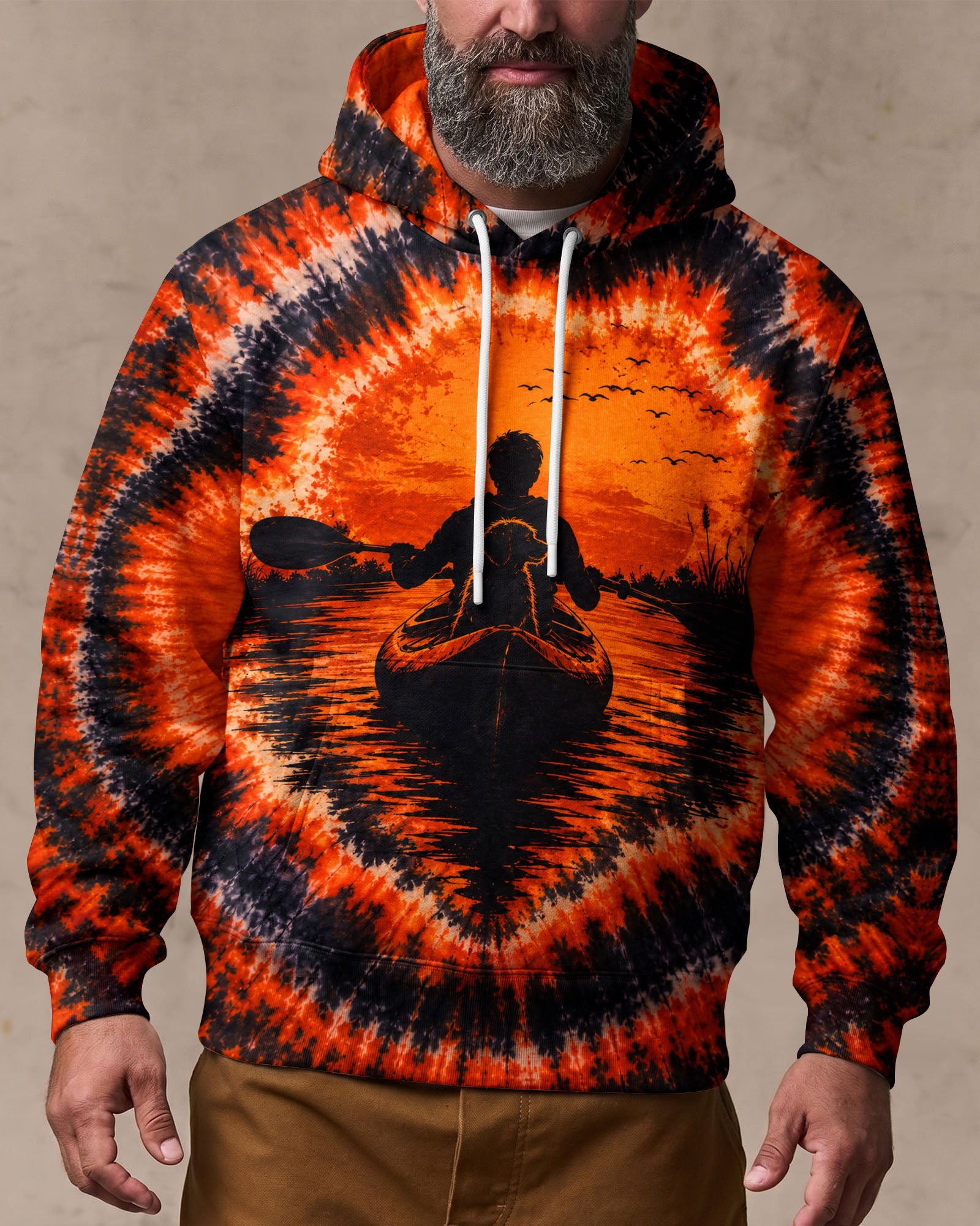 KAYAK INTO THE SUNSET WITH DOG  SWIRL ALL OVER PRINT  - TLHN0207262