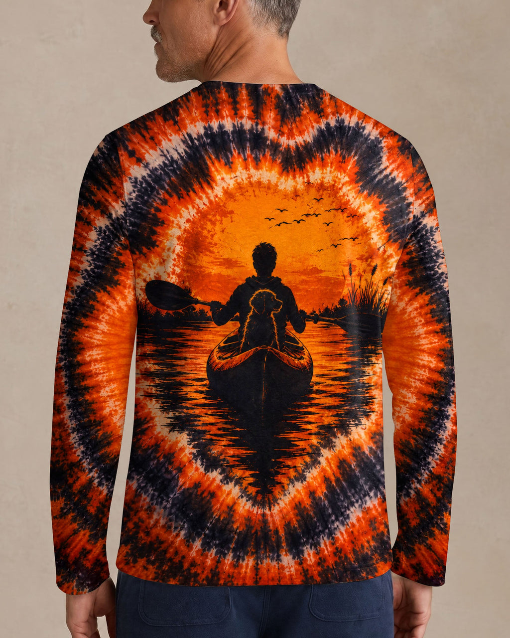 KAYAK INTO THE SUNSET WITH DOG  SWIRL ALL OVER PRINT  - TLHN0207262