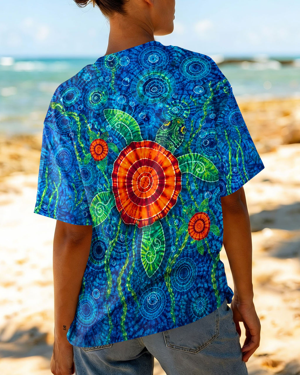 TURTLES UNDERSEA WATERCOLOR ALL OVER PRINT  - TLHN0405262