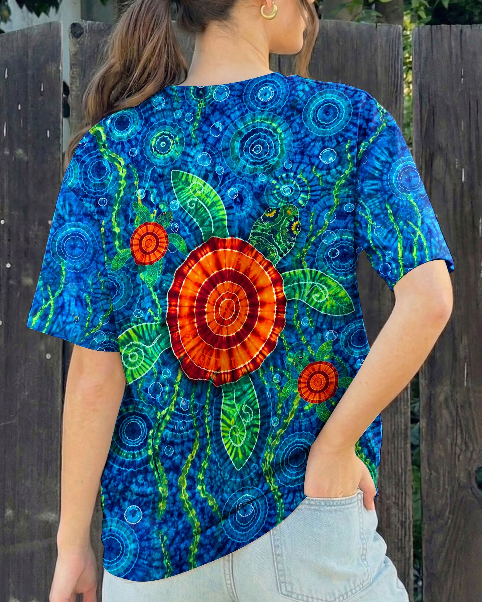 TURTLES UNDERSEA WATERCOLOR ALL OVER PRINT  - TLHN0405262