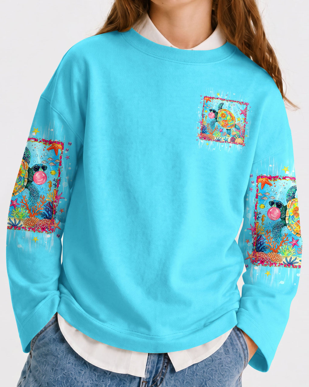 SALTWATER HEALS EVERYTHING TURTLE KIDS ALL OVER PRINT   - TLNT0806261