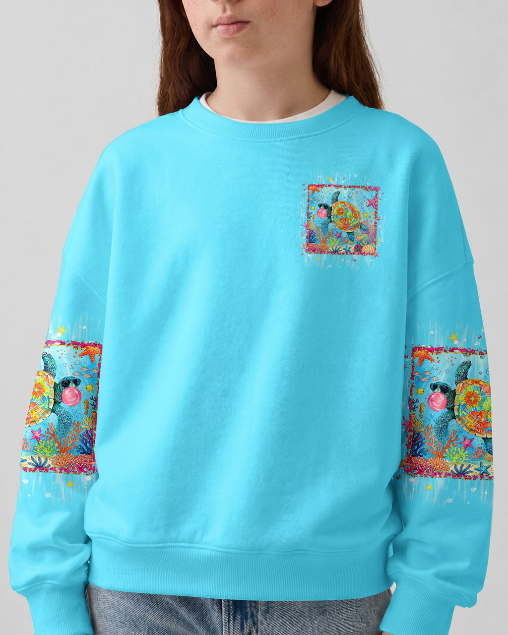 SALTWATER HEALS EVERYTHING TURTLE KIDS ALL OVER PRINT   - TLNT0806261