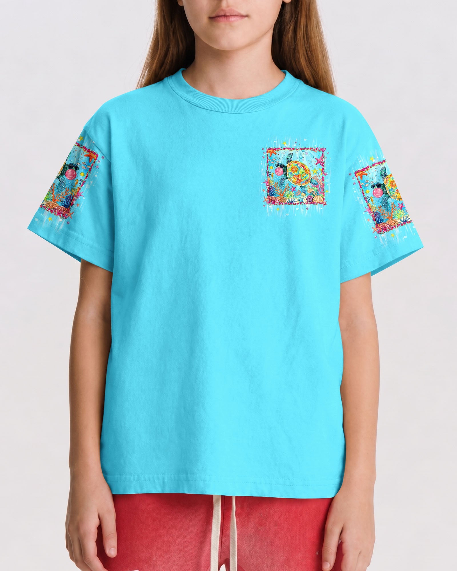 SALTWATER HEALS EVERYTHING TURTLE KIDS ALL OVER PRINT   - TLNT0806261