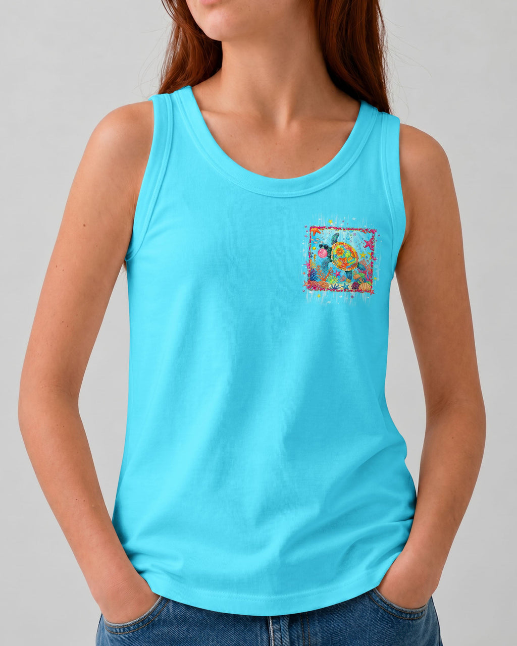 SALTWATER HEALS EVERYTHING TURTLE KIDS ALL OVER PRINT   - TLNT0806261