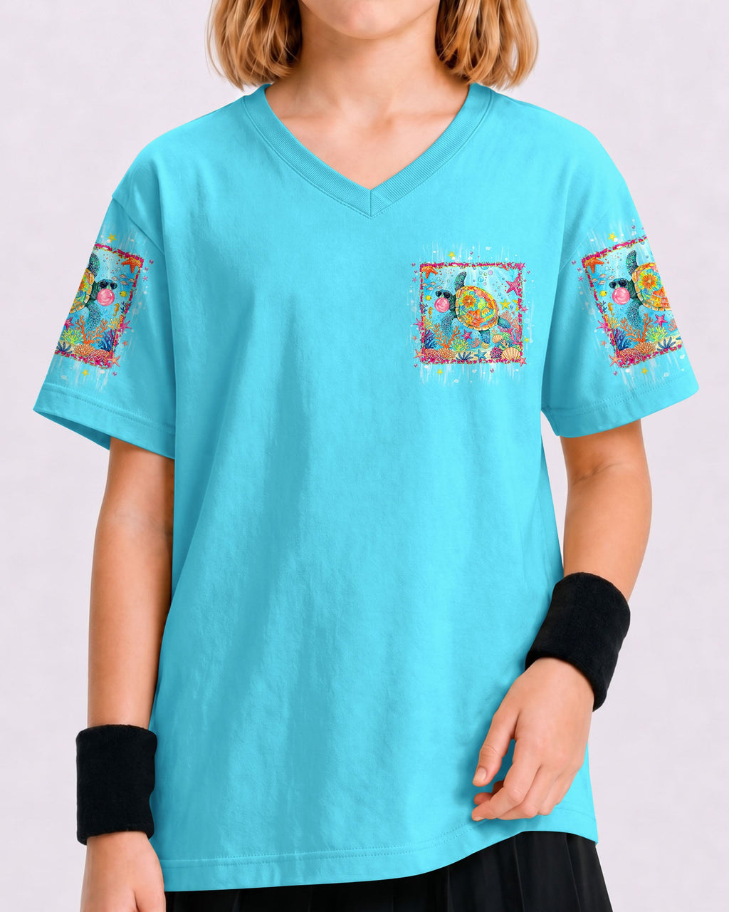 SALTWATER HEALS EVERYTHING TURTLE KIDS ALL OVER PRINT   - TLNT0806261