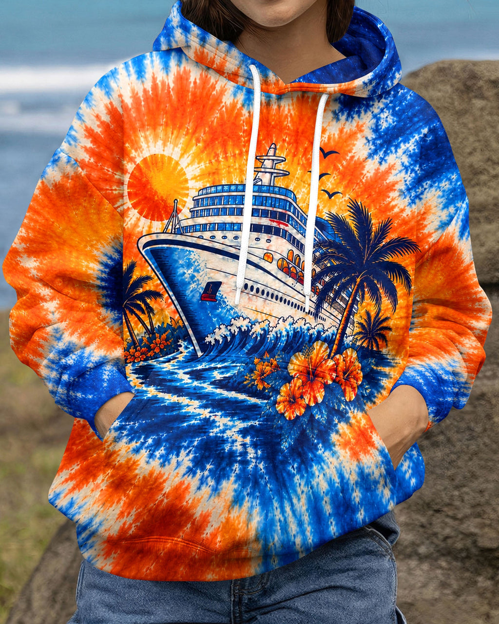 TROPICAL CRUISE SUNSET BURST ALL OVER PRINT  - TLHN0607261
