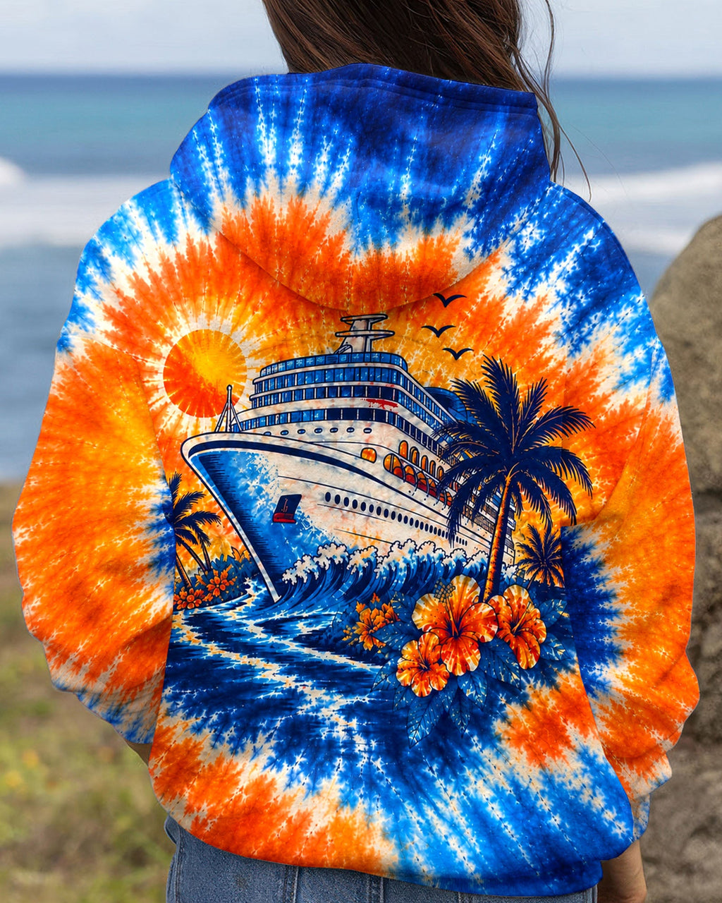 TROPICAL CRUISE SUNSET BURST ALL OVER PRINT  - TLHN0607261