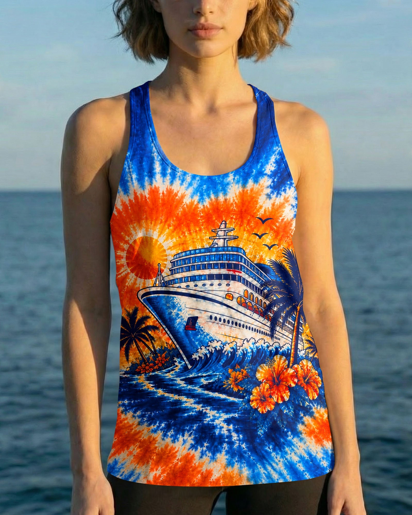 TROPICAL CRUISE SUNSET BURST ALL OVER PRINT  - TLHN0607261