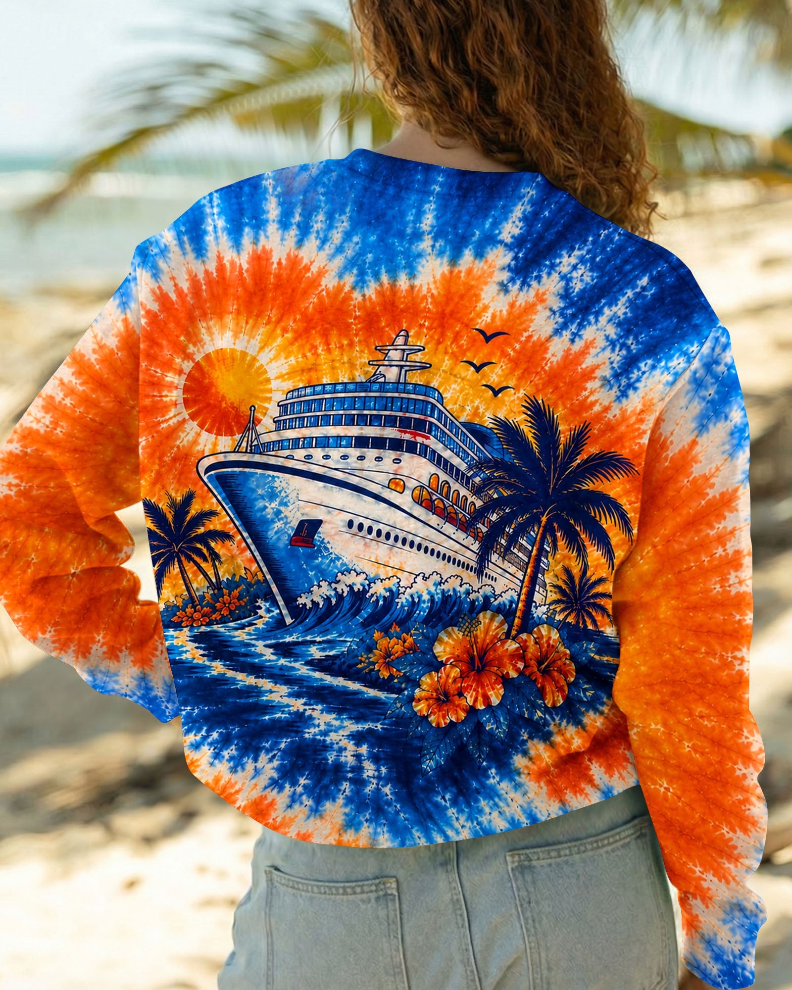TROPICAL CRUISE SUNSET BURST ALL OVER PRINT  - TLHN0607261