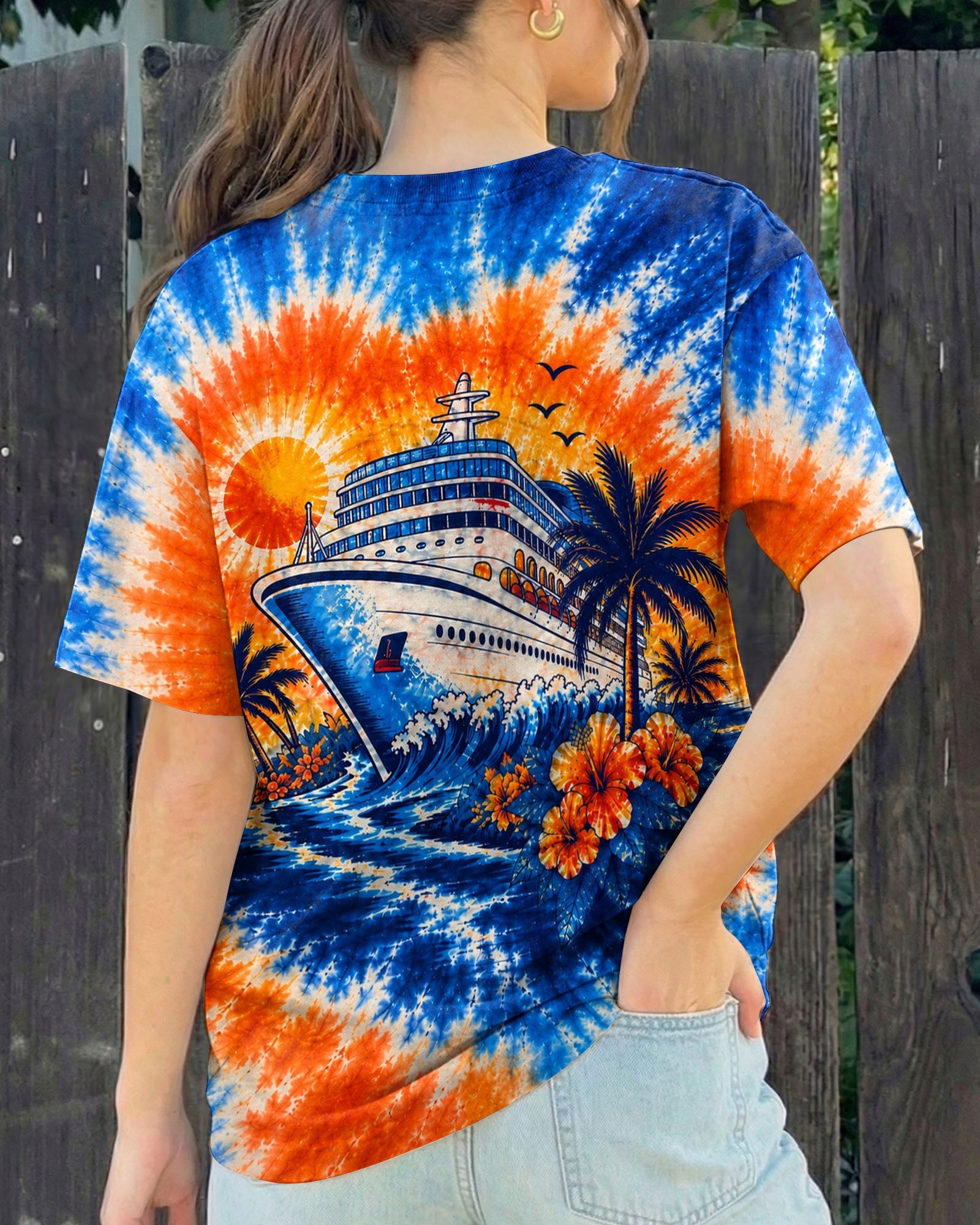 TROPICAL CRUISE SUNSET BURST ALL OVER PRINT  - TLHN0607261