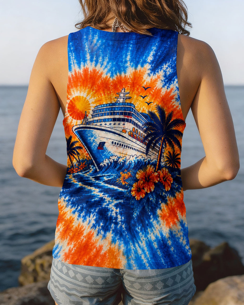 TROPICAL CRUISE SUNSET BURST ALL OVER PRINT  - TLHN0607261