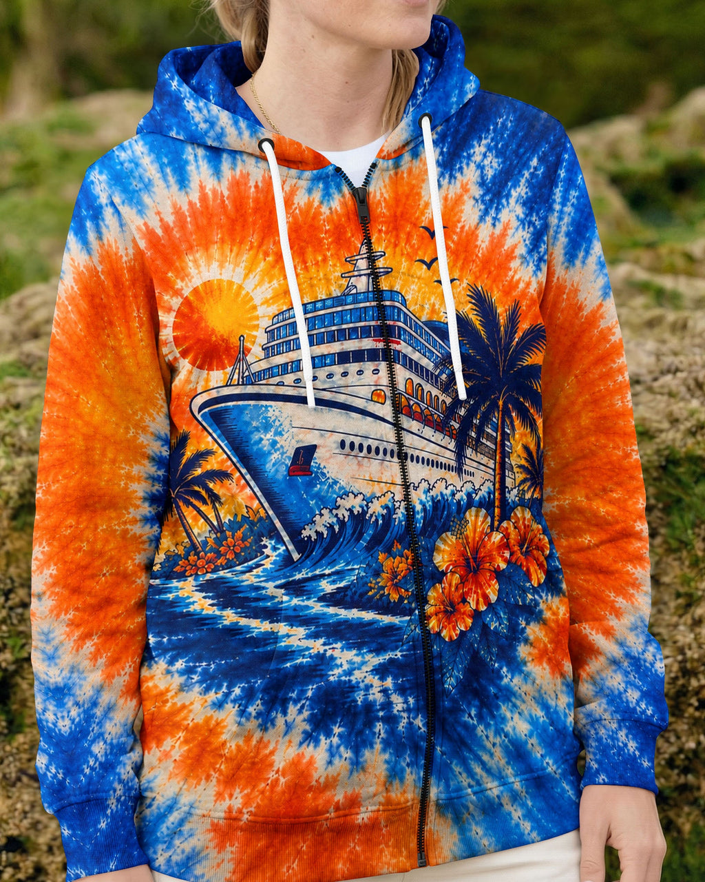 TROPICAL CRUISE SUNSET BURST ALL OVER PRINT  - TLHN0607261