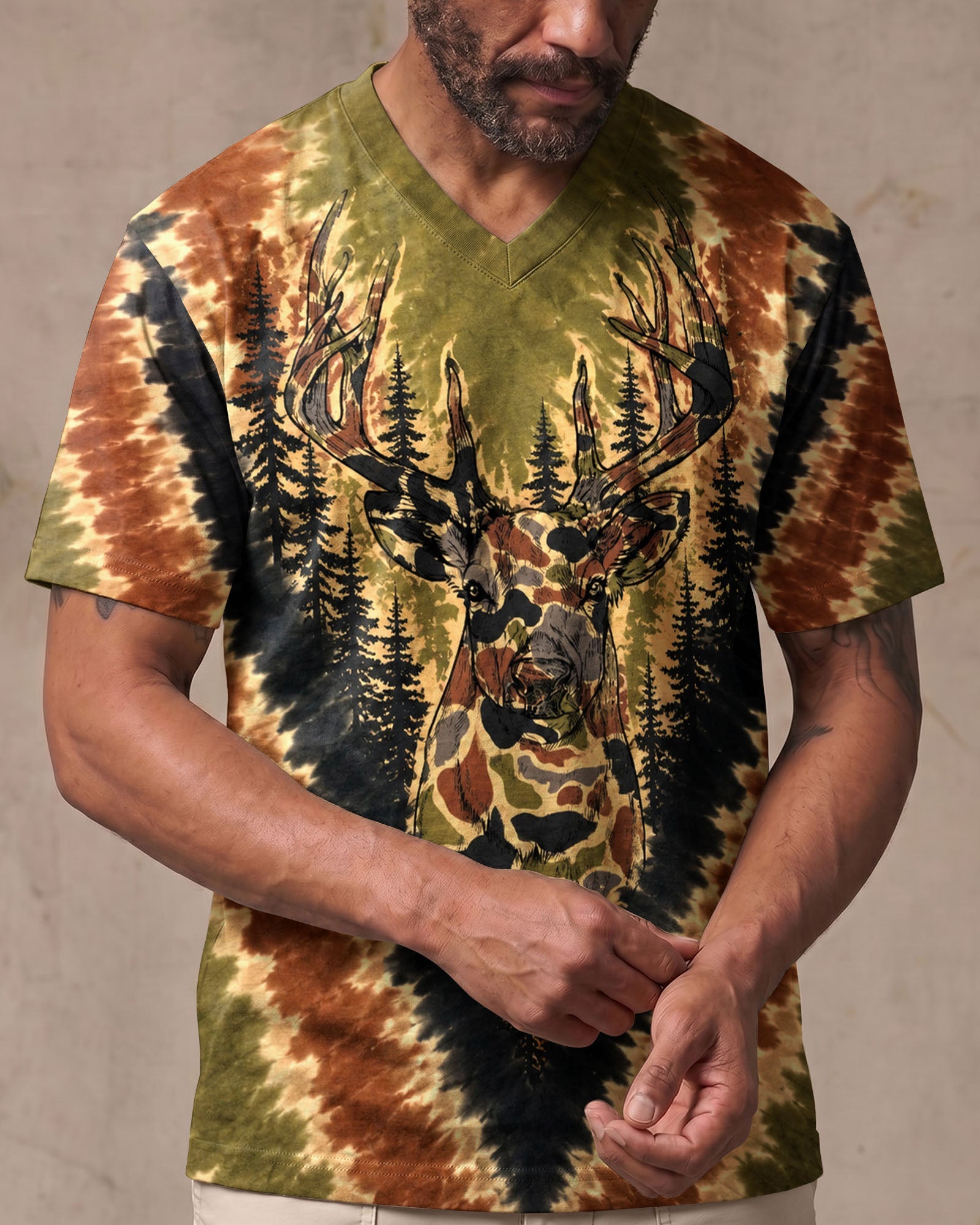 DEER HUNTING CAMOUFLAGE V PATTERN ALL OVER PRINT  - TLHN0607262