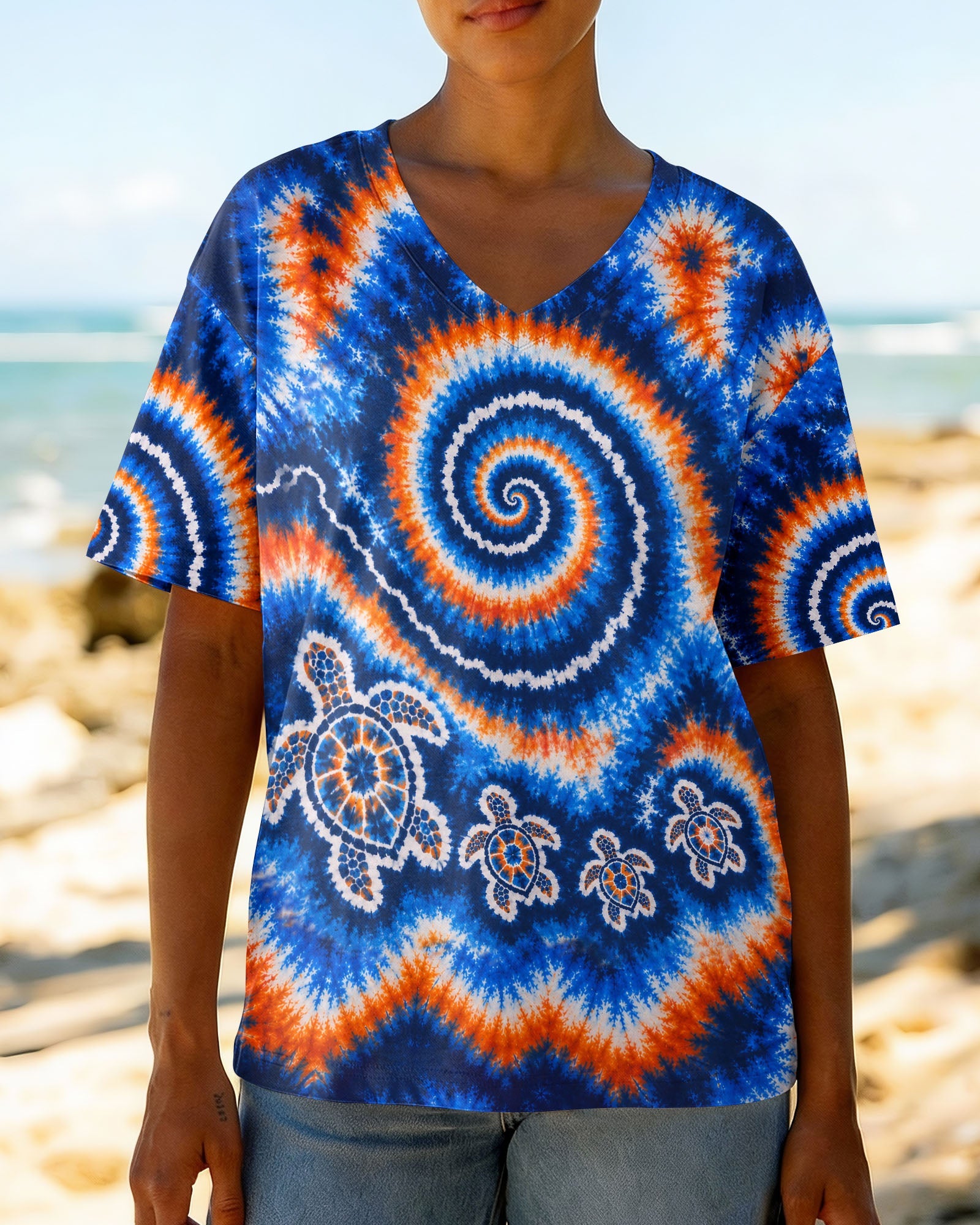 TURTLES WAVES SWIRL ALL OVER PRINT  - TLHN0705261