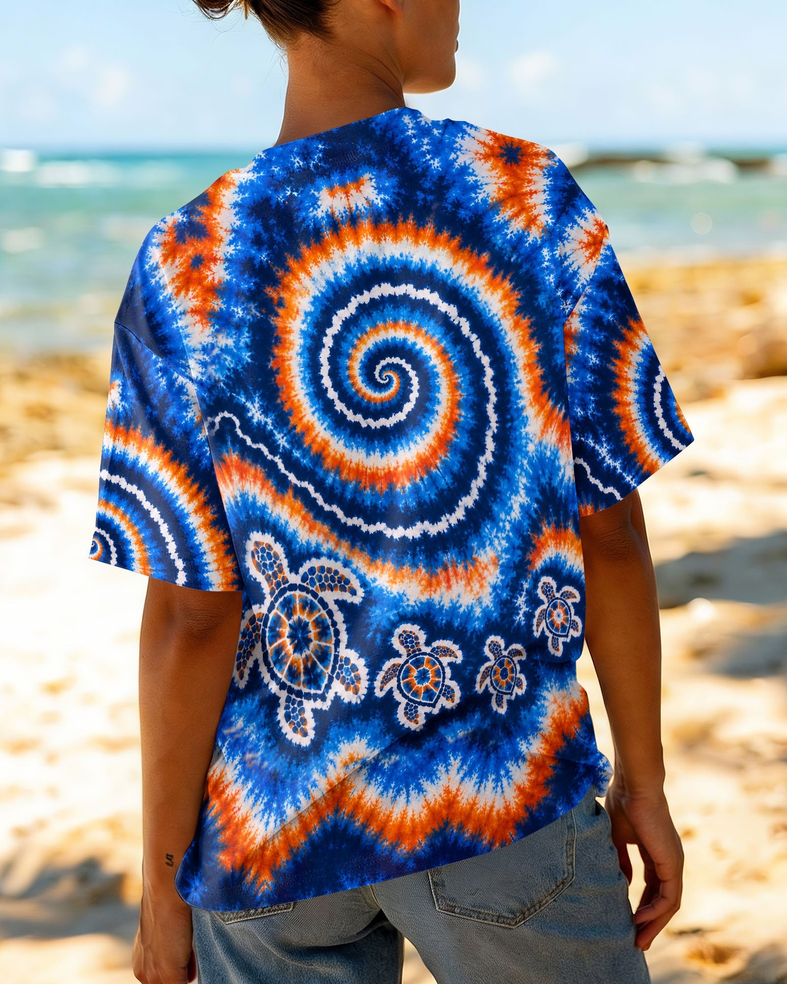 TURTLES WAVES SWIRL ALL OVER PRINT  - TLHN0705261