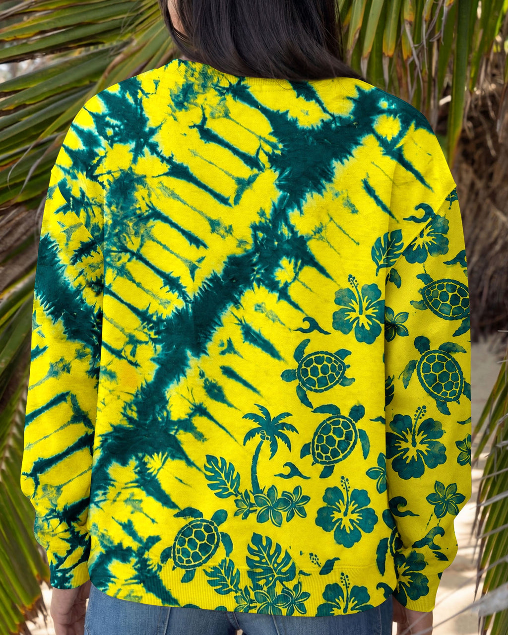 VIBRANT TROPICAL TURTLE BURST ALL OVER PRINT  - TLHN0707261