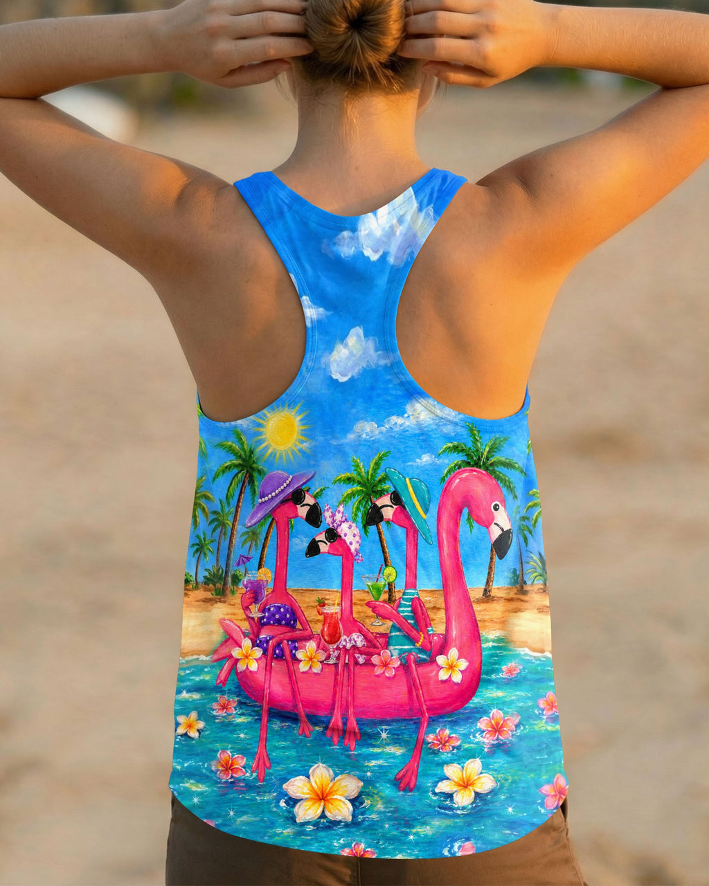 I WAS SIMPLY BORN TO DILLY DALLY FLAMINGO  ALL OVER PRINT - TLHN0805262