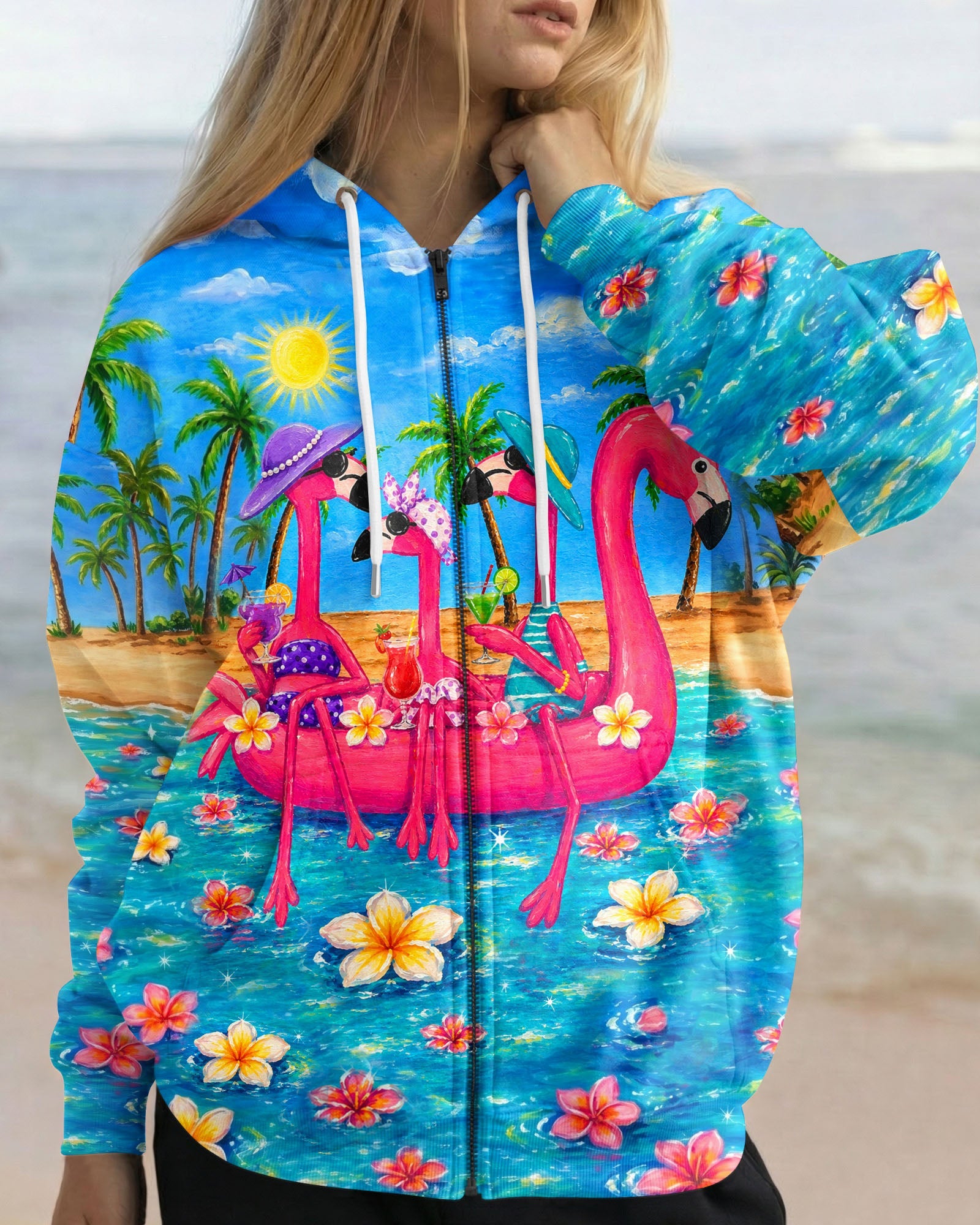 I WAS SIMPLY BORN TO DILLY DALLY FLAMINGO  ALL OVER PRINT - TLHN0805262