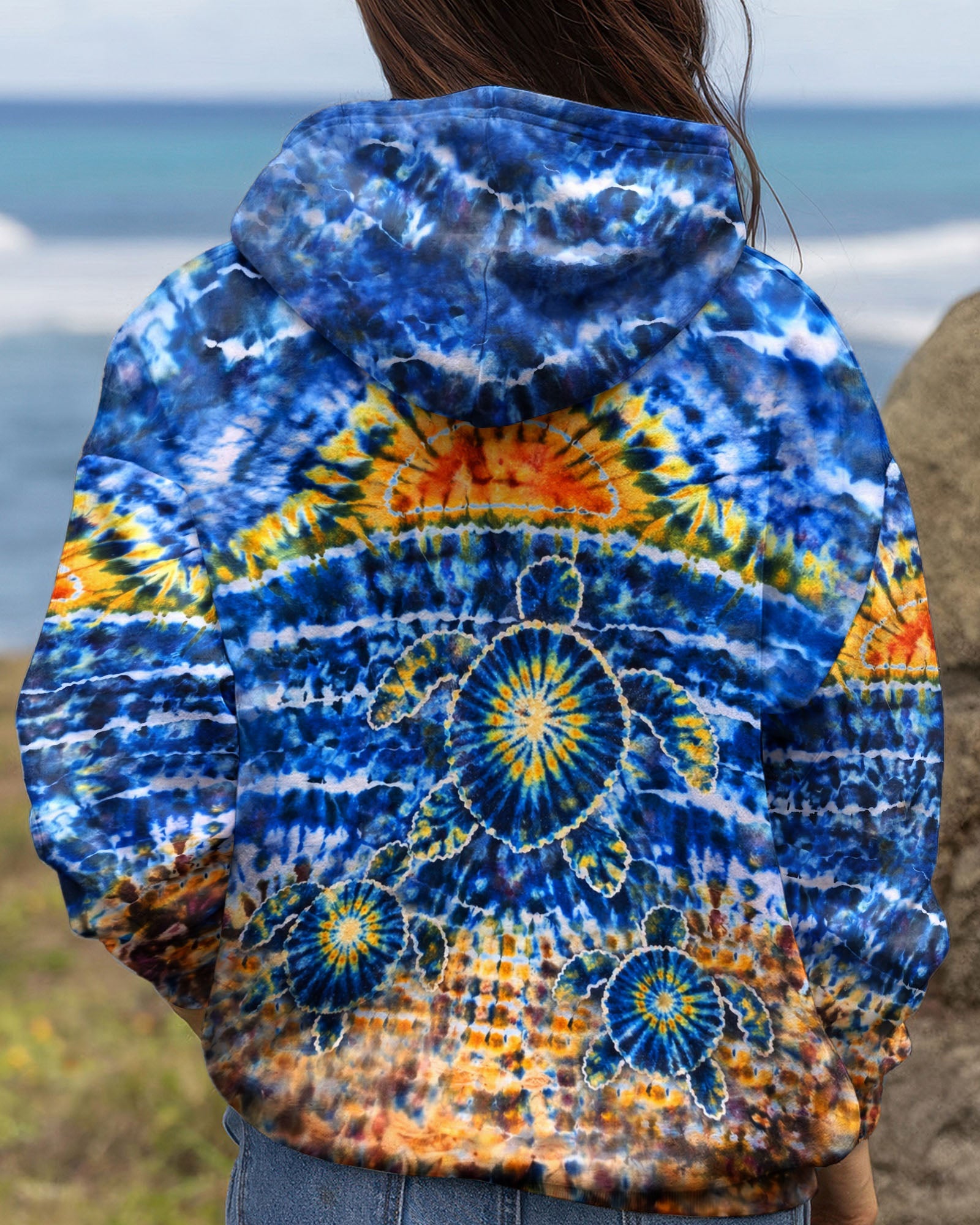 SUNSET SEA TURTLE ALL OVER PRINT  - TLHN1404261