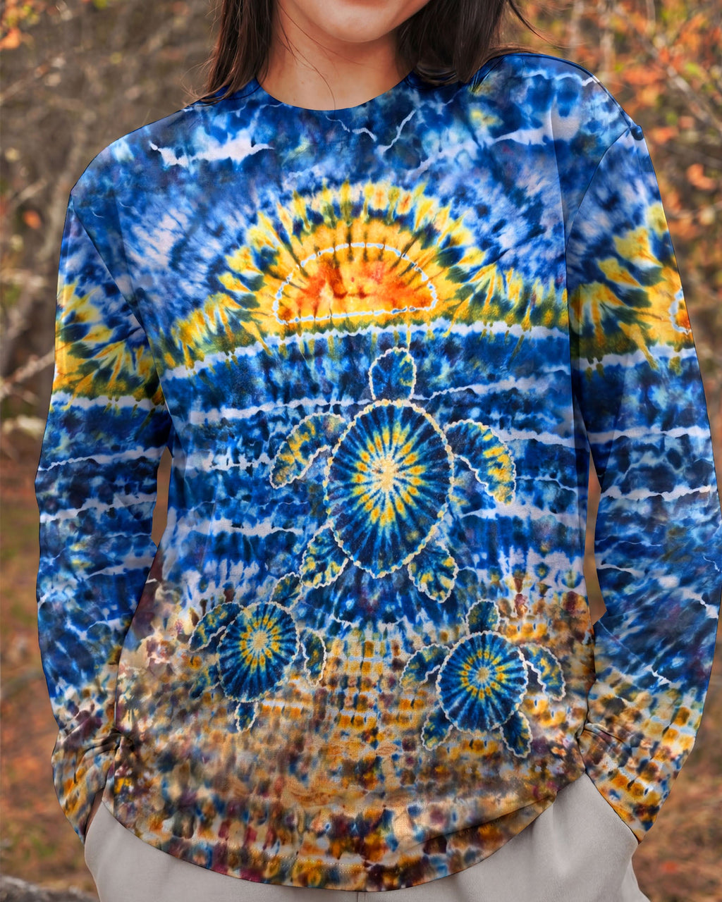 SUNSET SEA TURTLE ALL OVER PRINT  - TLHN1404261