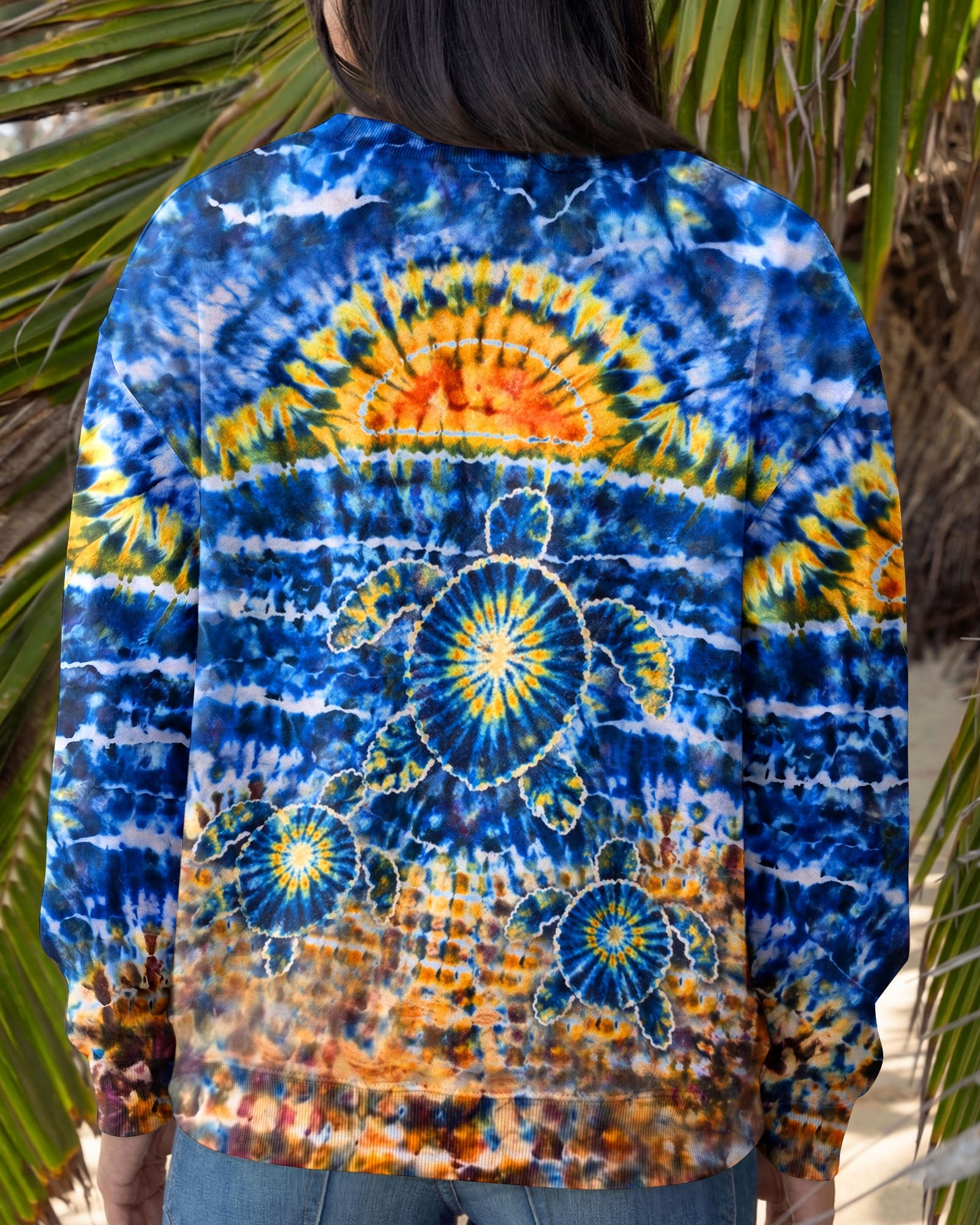 SUNSET SEA TURTLE ALL OVER PRINT  - TLHN1404261
