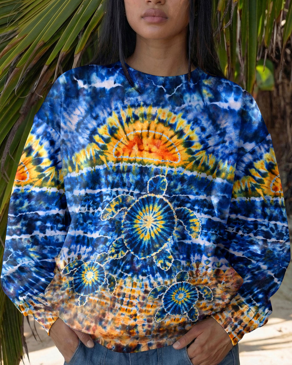 SUNSET SEA TURTLE ALL OVER PRINT  - TLHN1404261