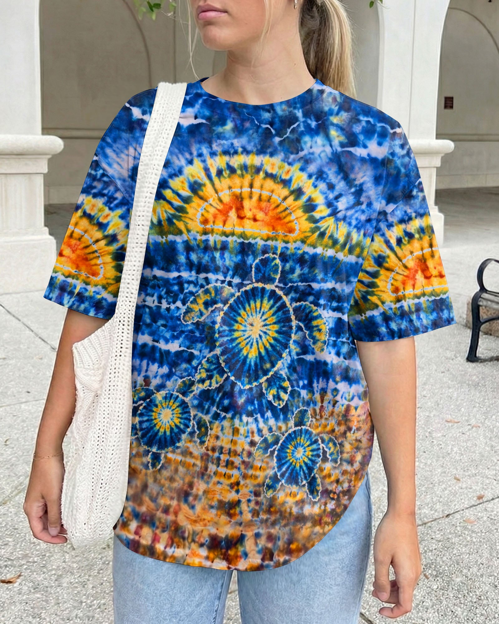SUNSET SEA TURTLE ALL OVER PRINT  - TLHN1404261