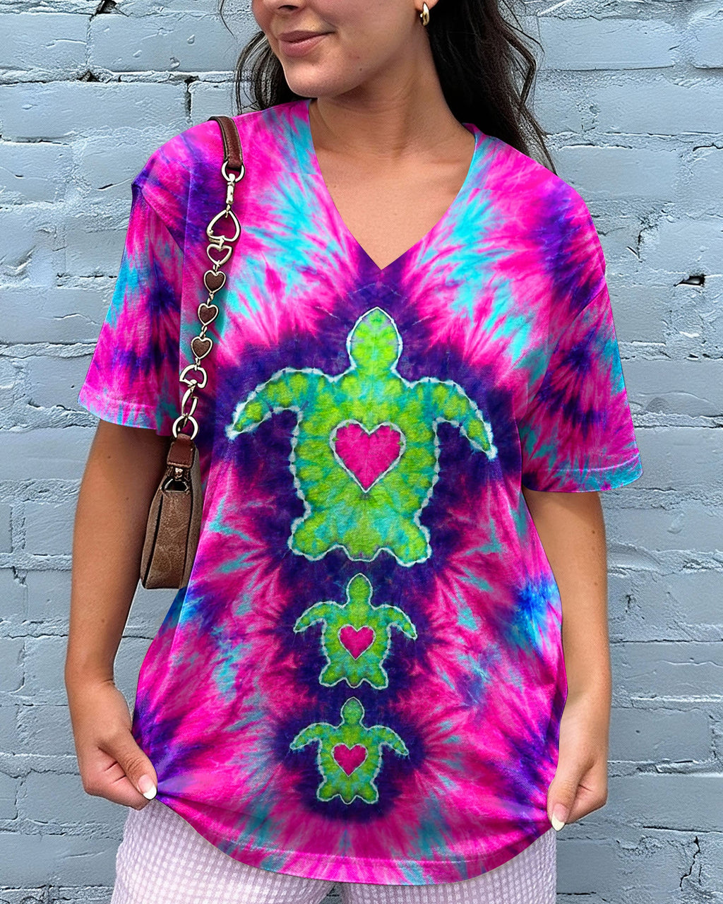 SEA TURTLES WITH RADIANT HEART SWIRL ALL OVER PRINT  - TLHN1506264