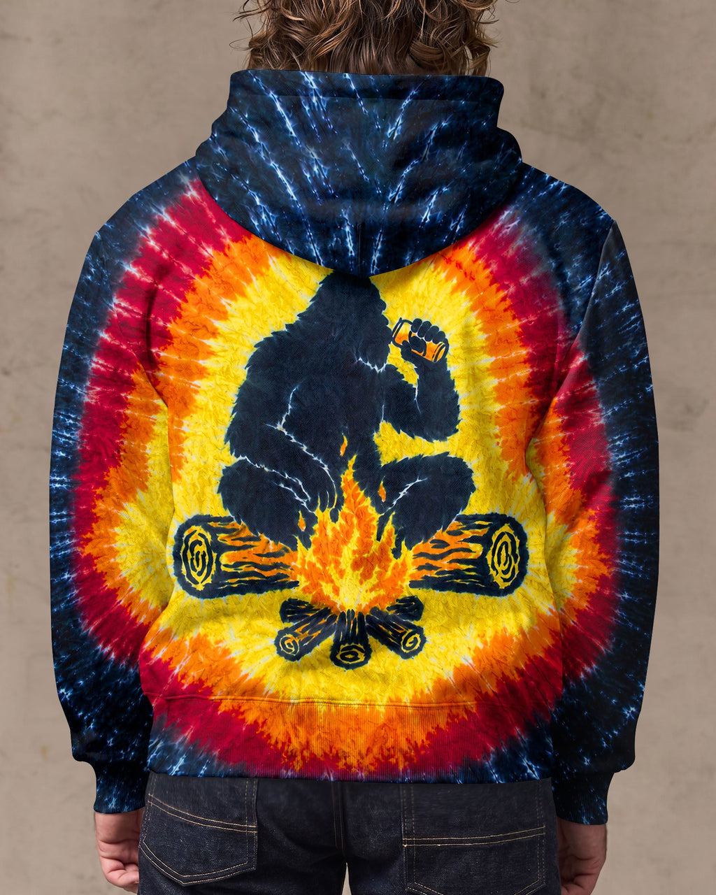 BIGFOOT CAMPFIRE BURST PATTERN ALL OVER PRINT  - TLHN1706263