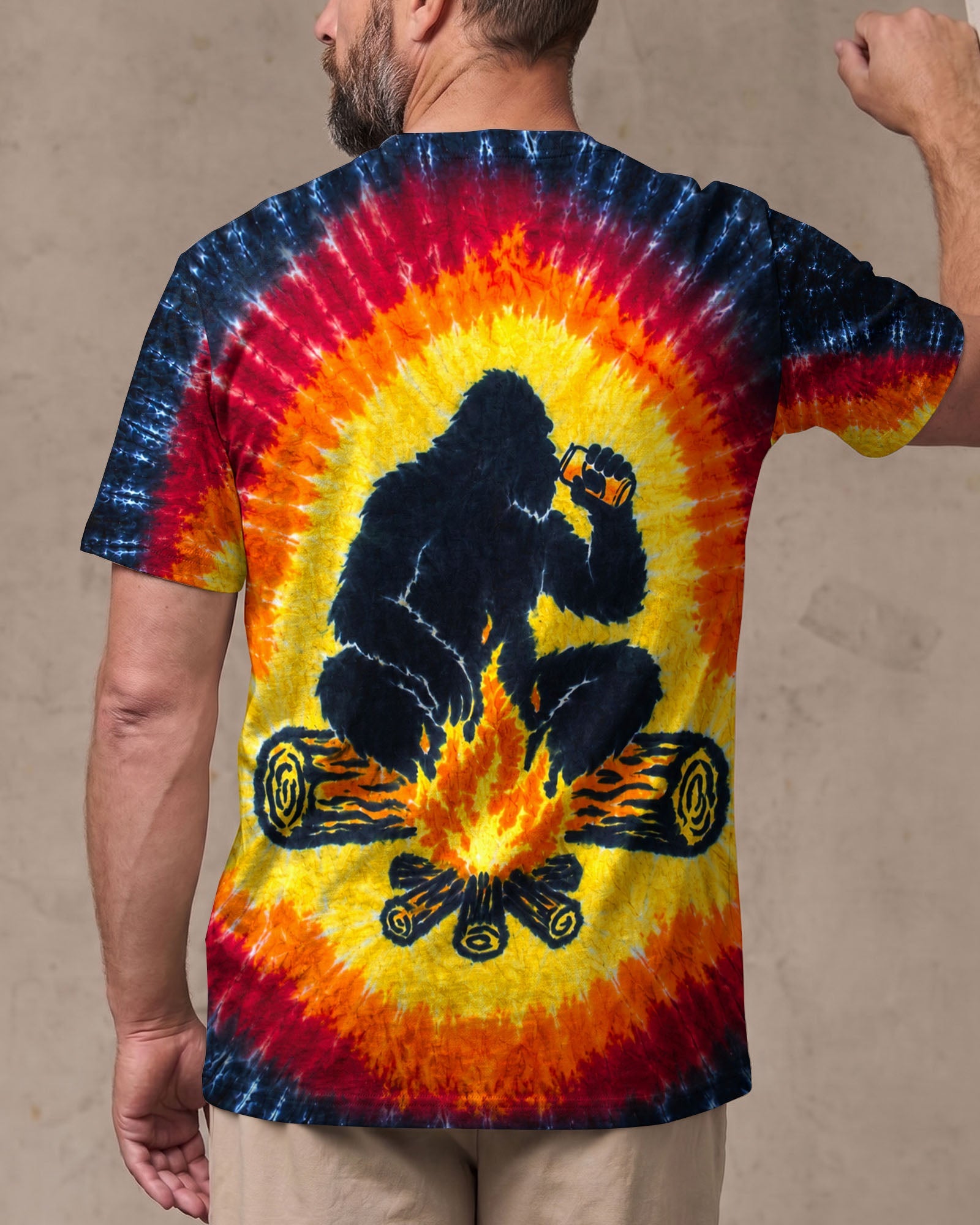 BIGFOOT CAMPFIRE BURST PATTERN ALL OVER PRINT  - TLHN1706263