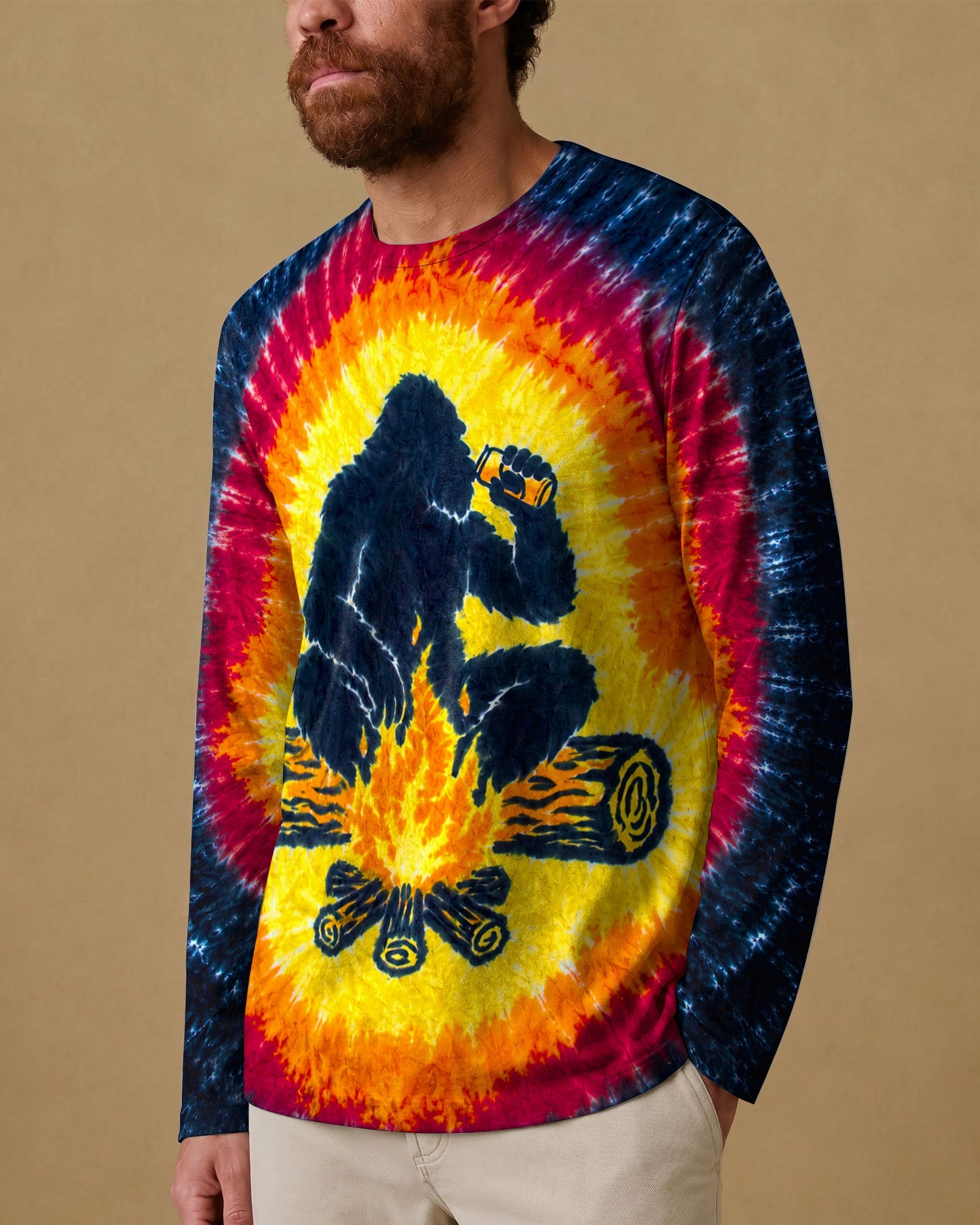BIGFOOT CAMPFIRE BURST PATTERN ALL OVER PRINT  - TLHN1706263
